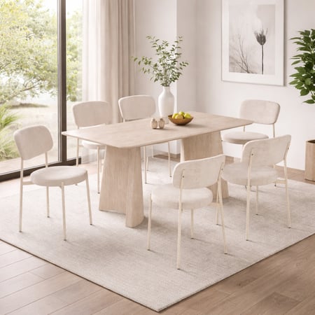 طاولة طعام مع 6 كراسي