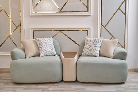 طقم كنب 4 قطع بقماش فاخر