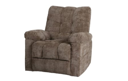 كرسي استرخاء هزاز دوار قماش متعدد الالوان بمسند ظهر طبي - مقاس كبير قطعة واحدة