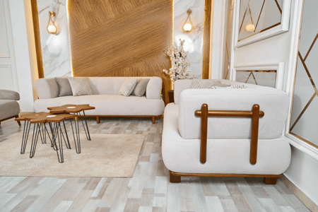 طقم كنب أوركيد رمادي – لمسة عصرية من الراحة والفخامة