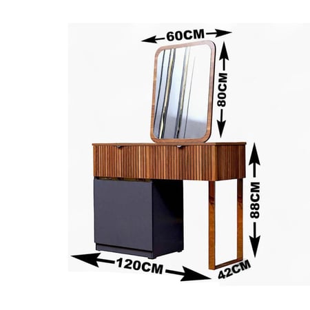 غرفة نوم خشب بتصميم حديث لون خشبي x رمادي - 5 قطع