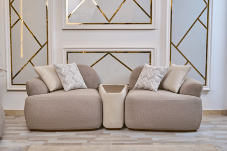 طقم كنب 4 قطع بقماش فاخر