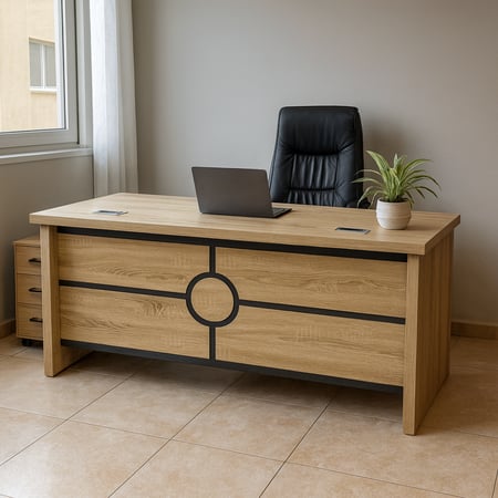 مكتب انيق وراقي باللون البيج بتصميم راقي ومميز -مستورد