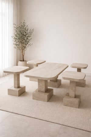 طقم طاولات خشب ألوان مختلفة – أحجام متعددة تناسب المساحات الصغيرة والكبيرة