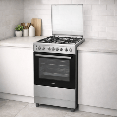 فرن غاز 5 شعلات 90×60 سوبر كلاسيك تركي – تحكم دقيق وطهي احترافي بكل سهولة