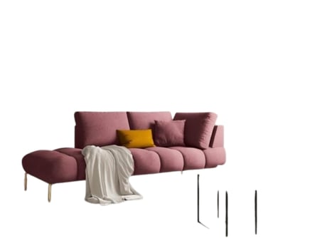 كنبة بيج مخمل مودرن ألوان متعددة - تصميم مريح يناسب كل مساحات المنزل