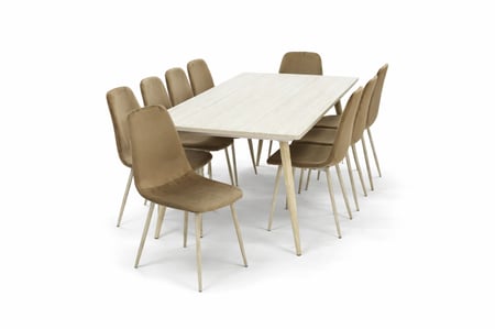 طاولة طعام 8 كرسي مودرن متعددة الألوان- تصميم واسع يوفر راحة وتنظيم أكثر