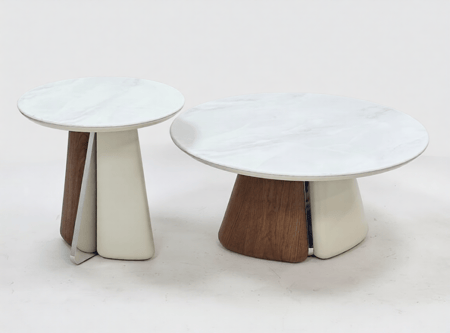 طقم طاولات شاي مودرن ألوان مختلفة - تصميم أنيق يوفر مساحة وعملية