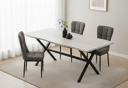 طاولة طعام كبيرة رمادي