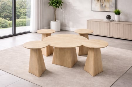 طقم طاولات خشب مودرن متعدد الالوان – تصميم أنيق يضيف لمسة فخامة لغرفة المعيشة