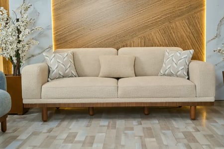 طقم كنب مودرن - موديل ستار - ارجل خشبية - 4 قطع