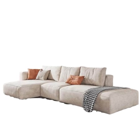 كنبة مخمل مودرن لون بيج - اختيار ذكي لغرف المعيشة العصرية