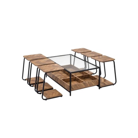 طاولة شاي بني