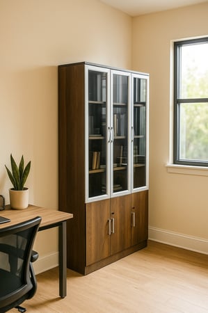 دولاب خشبي  مستورد-dark coffee واسع المساحه