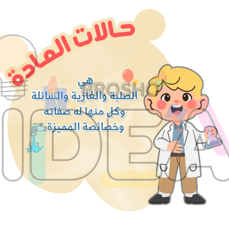 مطوية حالات المادة علوم ثالث ابتدائي