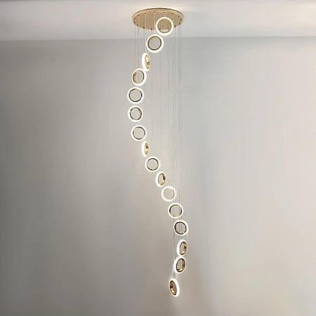 علاقي 16حلقة روز ذهبي لون الانارة 3اضاءات (125 واط )