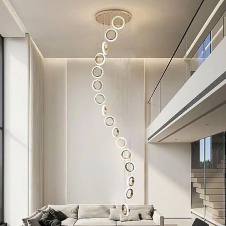 علاقي 16حلقة روز ذهبي لون الانارة 3اضاءات (125 واط )