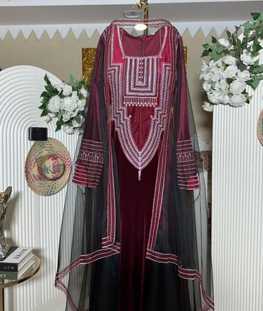 جلابية مخمل عودي للتأسيس