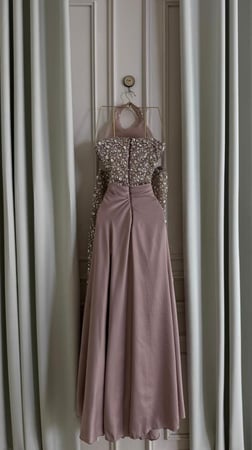 فستان تفته حرير مطرز