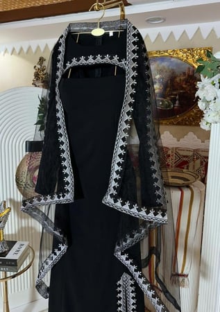 جلابية عسيري لونين تطريز للتأسيس