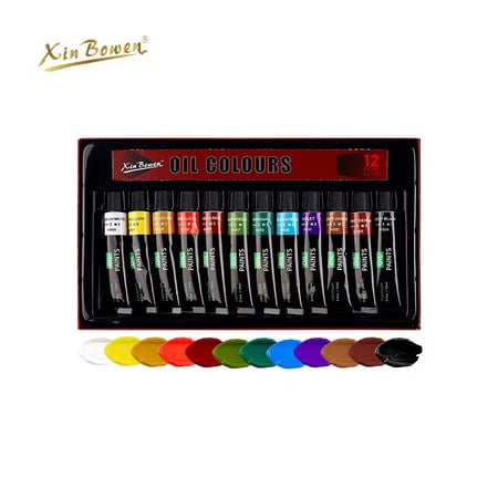 ألوان أكريليك زيتية 12 لون