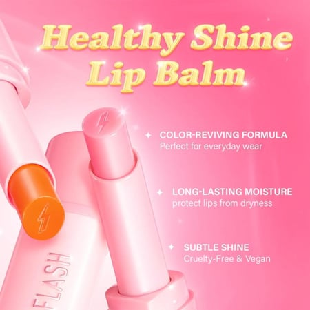 بلسم شفاه مجدد للون بترطيب عميق من بينك فلاش - Sunset Orange Or01