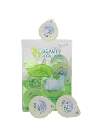 غسول فم بالكبسولات المتطورة بنكهة النعناع من بيوتي سيستم , 13 مل × 20