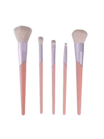 مجموعة فرش مكياج من بيوتي سيستم - 5 قطع , لون عشوائي