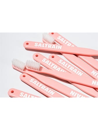 طقم للسفر معجون روز سيترون انتعاش يدوم طويلا مع فرشاة أسنان من سالترين ، 30 جرام / روز