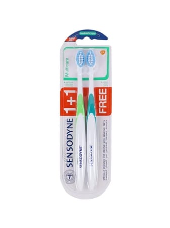 فرشاة اسنان وسط لطيف على المينا من سنسوداين 1+1مجانا
