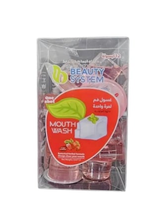 غسول الفم كبسولات منعشه بنكهه الفراولة من بيوتي سيستم  -  13 مل × 12
