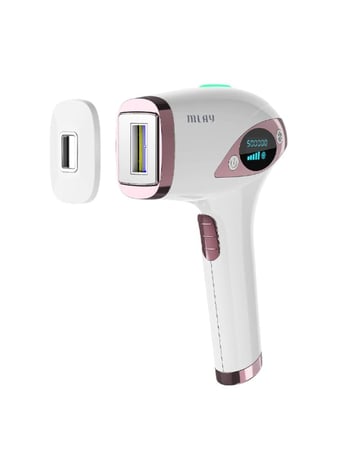 جهاز ازالة الشعر بالليزر T4 المطور بخاصية التبريد من ملاي - اللون الوردي