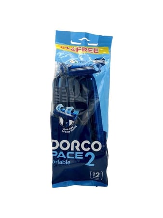 شفرات حلاقة رجالية  بجل الصبار وفيتامين E من دوركو - 12 حبه