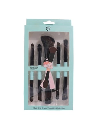 مجموعة فرش مكياج  ثنائية الأطراف من بيوتي سيستم - 5 قطع | لون عشوائي