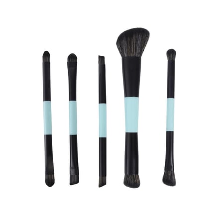 مجموعة فرش مكياج  ثنائية الأطراف من بيوتي سيستم - 5 قطع | لون عشوائي