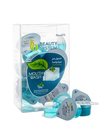 غسول الفم كبسولات منعشه بنكهه النعناع المنعش من بيوتي سيستم -  13 مل × 12