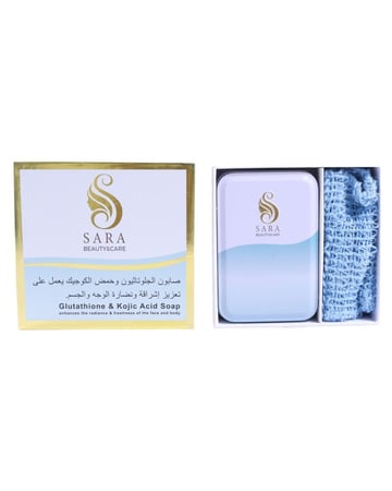 صابونه الجلوتاثيون وحمض الكوجيك لتفتيح الوجه والجسم والمناطق الحساسة من ساره بيوتي , 150 جرام
