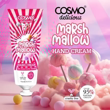 طقم العناية بالجسم برائحة المارشميلو من كوزمو ديليشس - 3 قطع