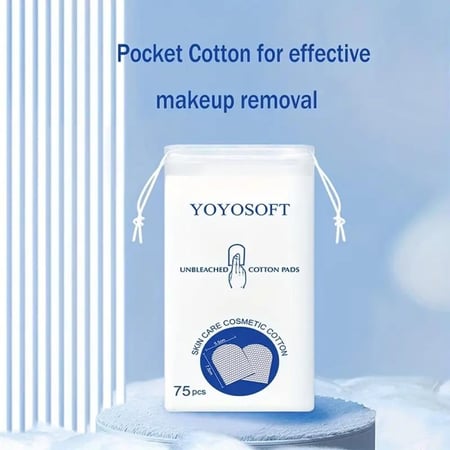 مسحات قطنية للوجه من يويو سوفت , 75 قطعه
