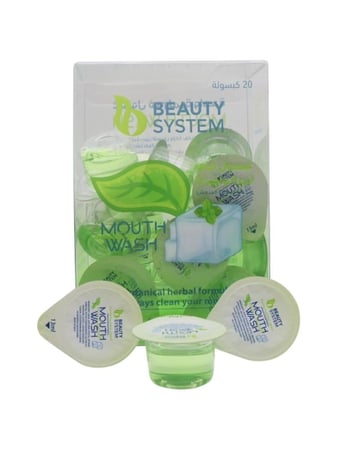 غسول فم بالكبسولات المتطورة بنكهة النعناع من بيوتي سيستم , 13 مل × 20