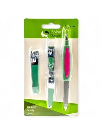 طقم ادوات بدكير من صالون سيستم , 4 قطع (لون عشوائي )