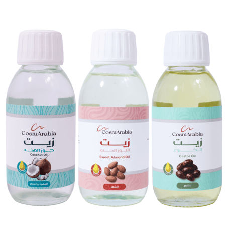 مجموعة زيوت تطويل الشعر طبيعي 100% - 3 حبات