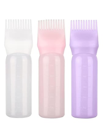 علب مشط لتوزيع الزيت والصبغة من ساشا ، 3 حبه/متعدد الالوان