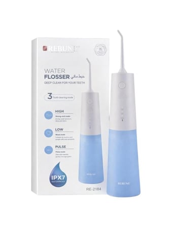 جهاز الخيط المائي من ريبون لتنظيف الأسنان – ازرق | RE-2184