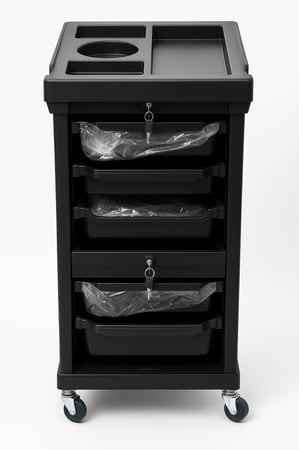 ترولي للصالون مع رفوف قابلة للسحب من صالون سيستم