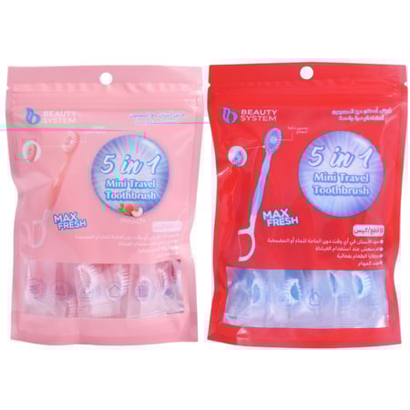 مجموعة  الطوارئ لنظافة الفم محمولة برائحة النعناع والخوخ - 2×10 حبة