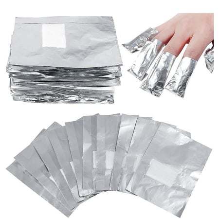 رقاقات قصدير لازالة المناكير - 100 حبة