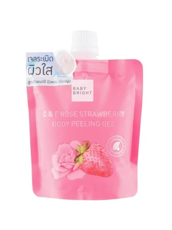 جل مقشر للجسم سي أند إي بالفراولة والورد من بيبي برايت - 200 مل