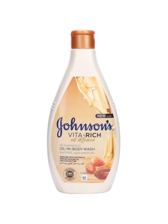 جونسون فيتا رتش صابون سائل للإستحمام مع خلاصة زيت اللوز وزبدة الشيا 400 مل