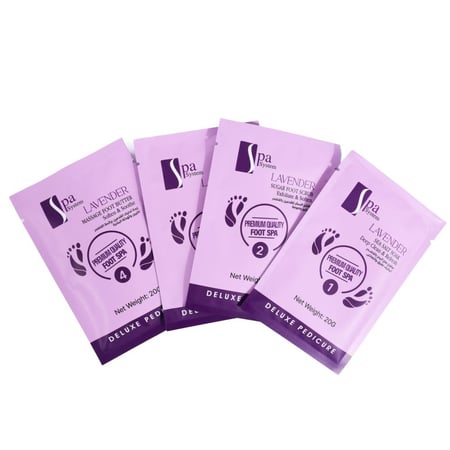 مجموعة بدكير باللافندر من سبا سيستم - 4 قطع